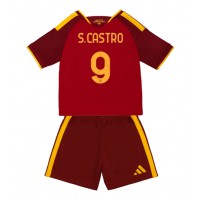Stroje piłkarskie AS Roma Santiago Castro #9 Koszulka Podstawowej dla dzieci 2026-27 Krótki Rękaw (+ szorty)